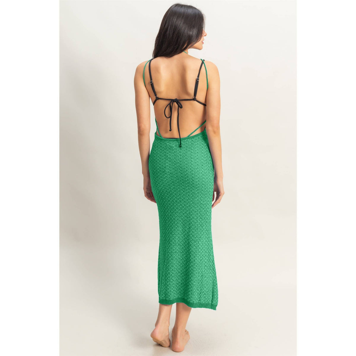 Sleeveless Front Slit Coverup Dress | V027
