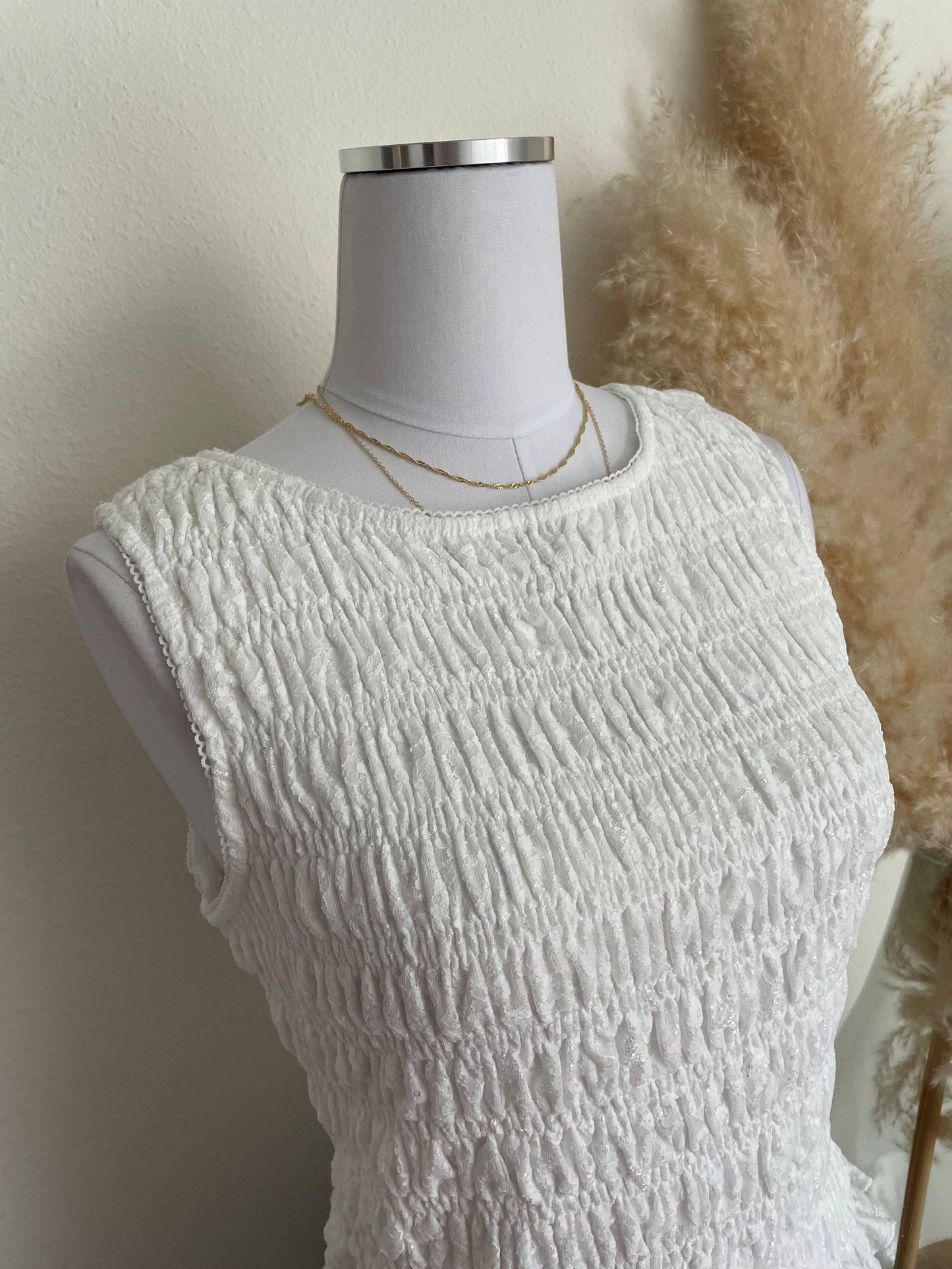 LACE SMOCKED TOP | B024