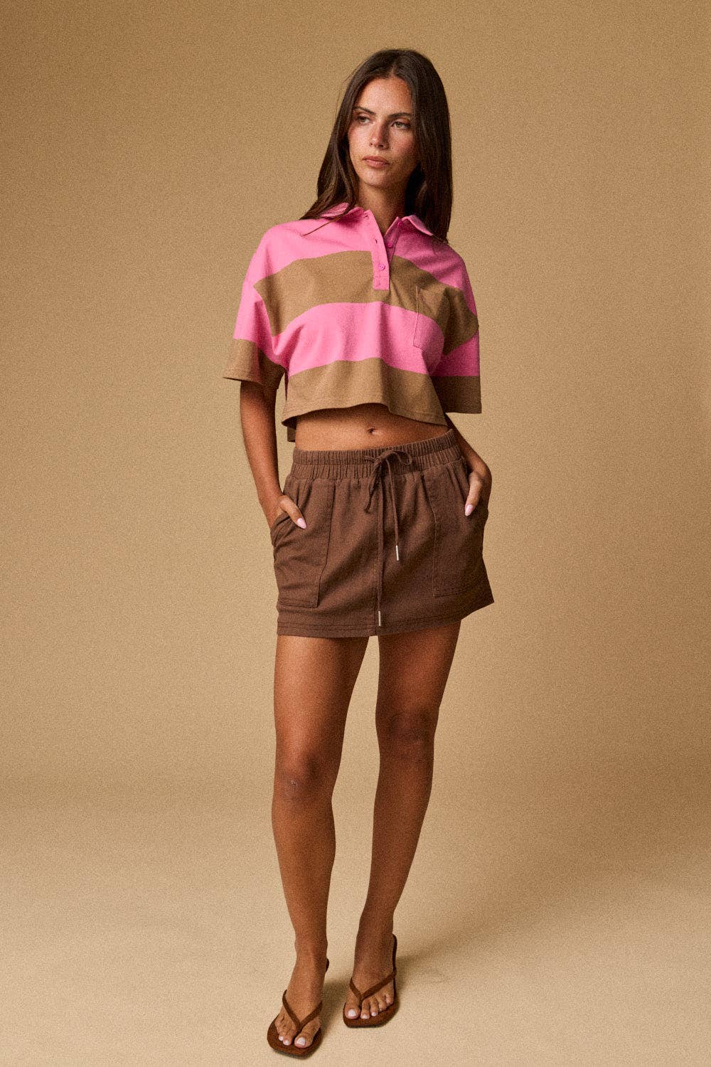 Pocket Knit Mini Skort | F011