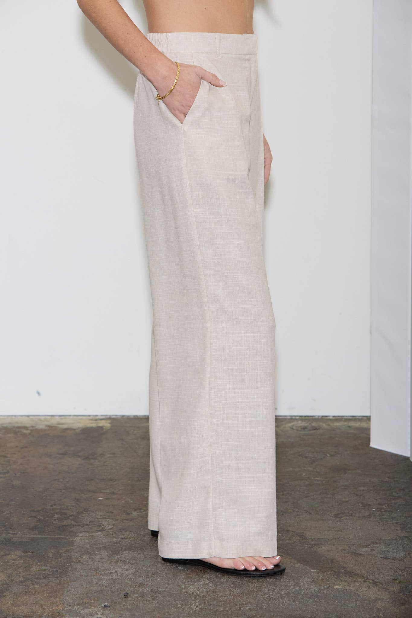 STRAIGHT LEG LINEN PANTS | P011