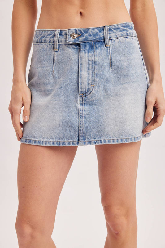 LOW RISE DENIM SKORT | F004