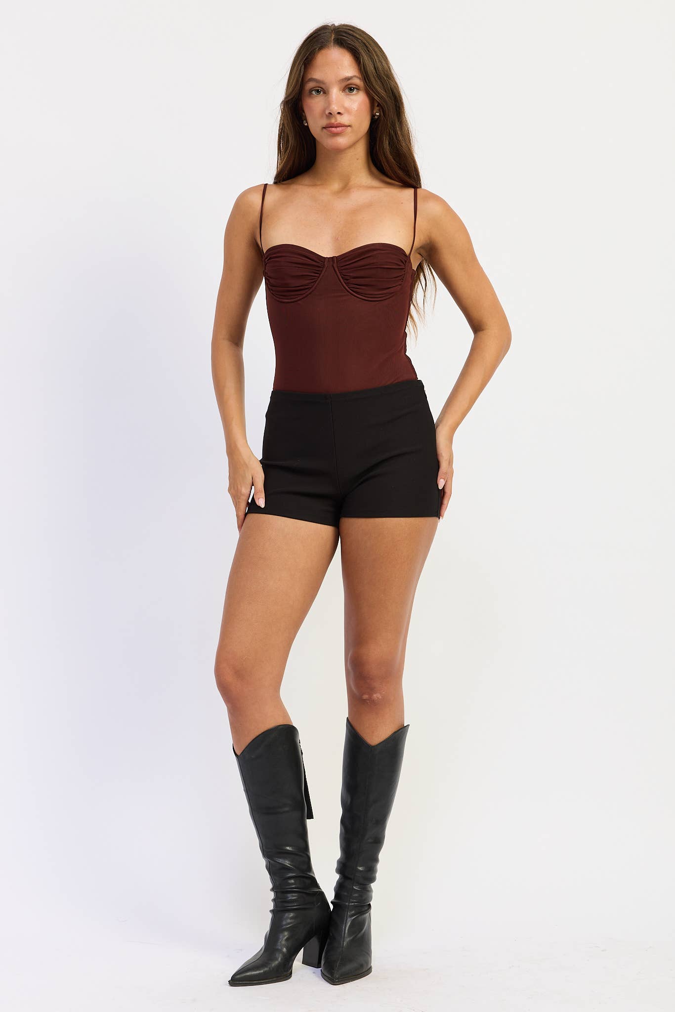 MESH BALCONETTE BODYSUIT | B061