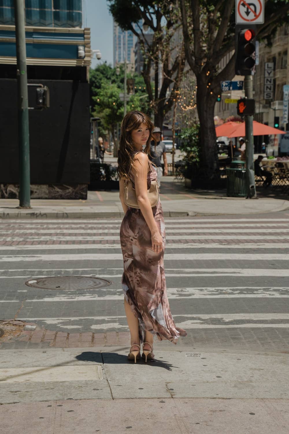 Mesh Maxi Dress with Ruffles | V015
