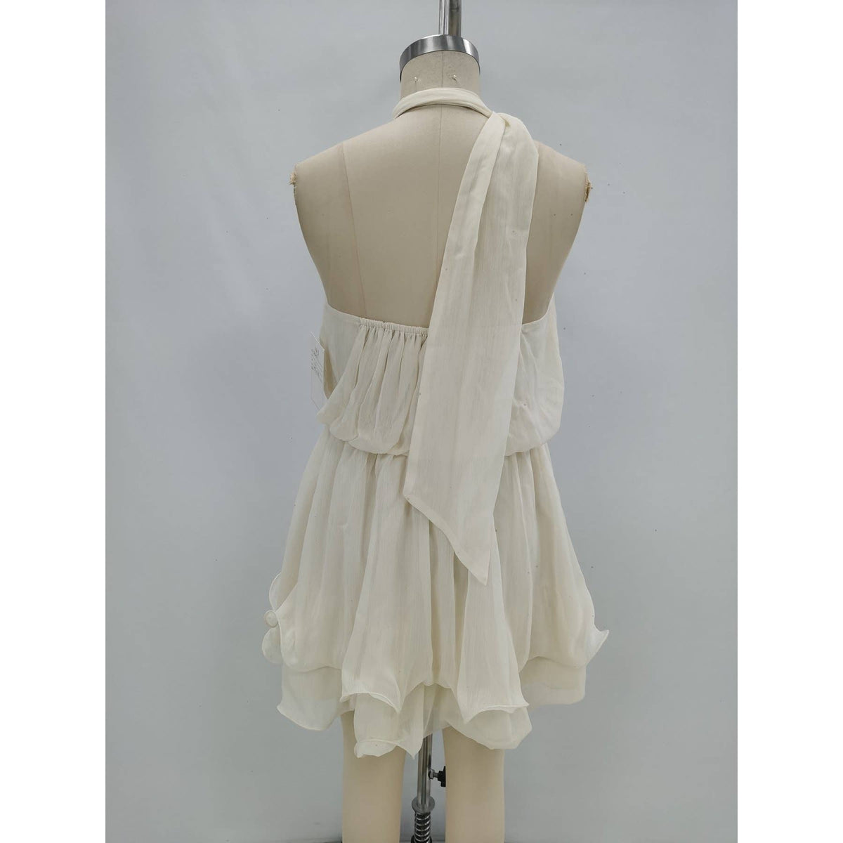 RUFFLED HALTER NECK MINI DRESS | V033