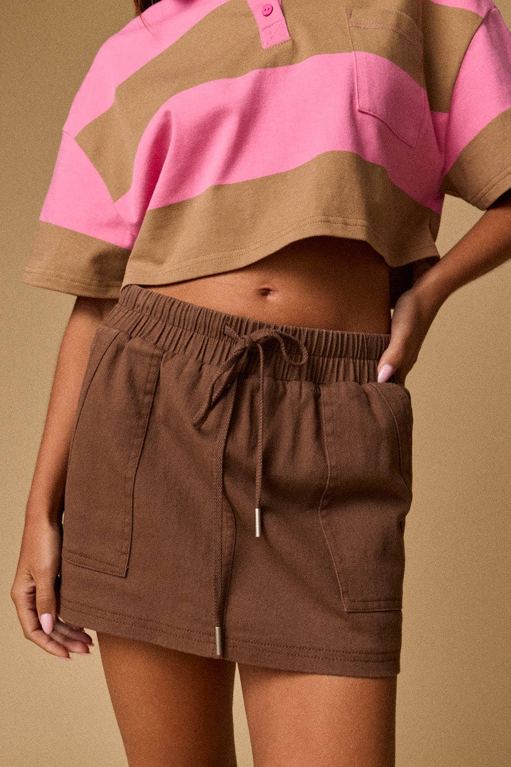 Pocket Knit Mini Skort | F011