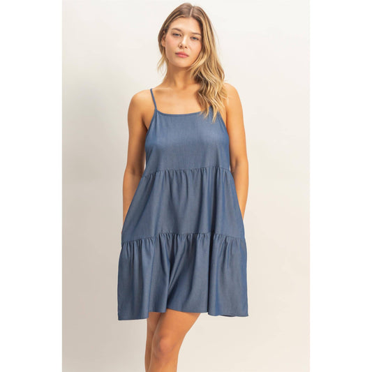 Tiered Spaghetti Strap Dress | V002