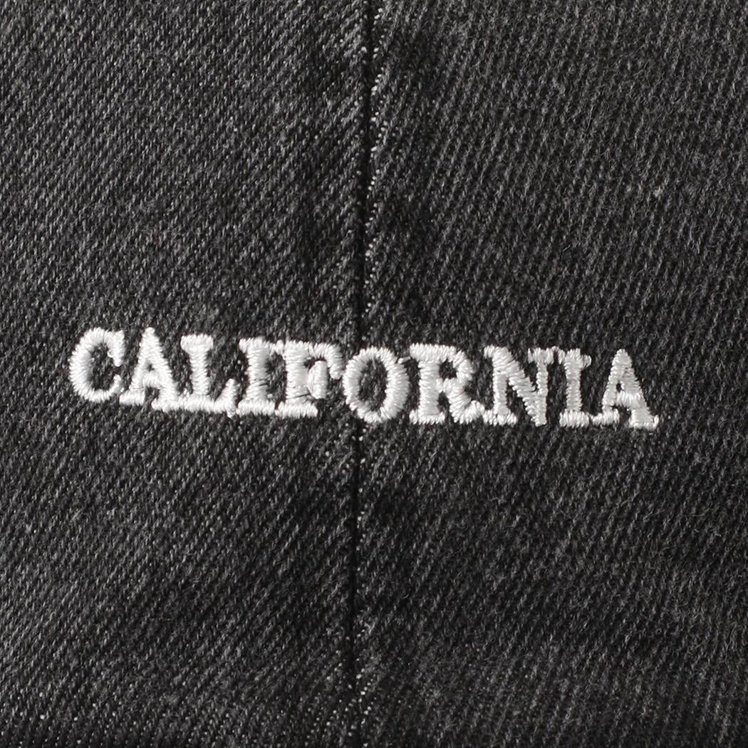CALIFORNIA Text Embroidery Denim Cap | HAT