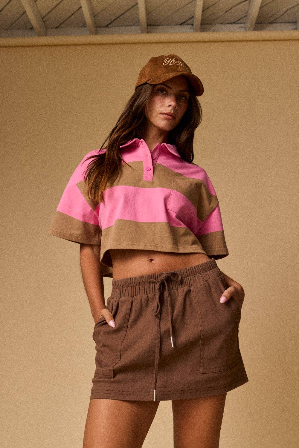 Pocket Knit Mini Skort | F011