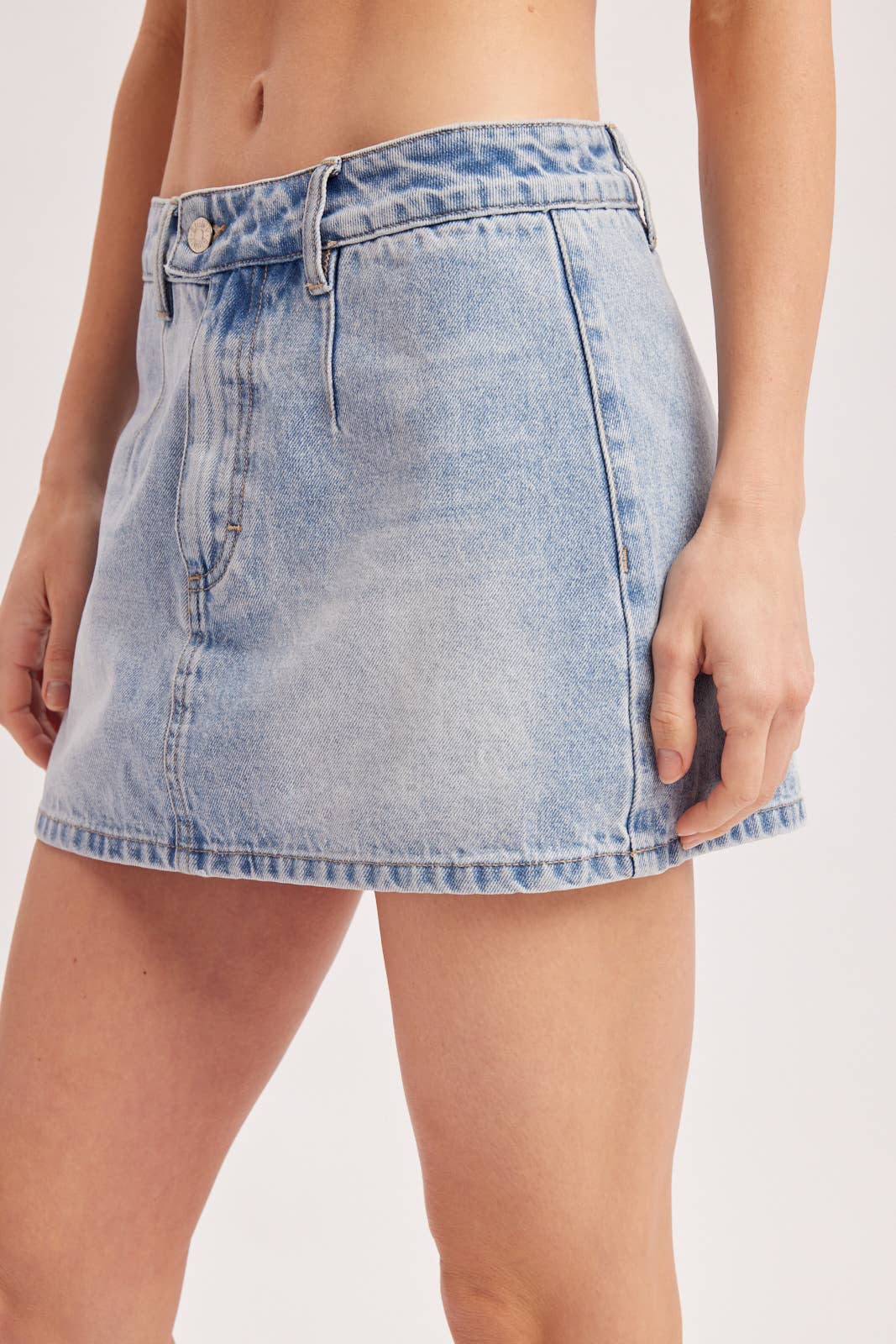 LOW RISE DENIM SKORT | F004