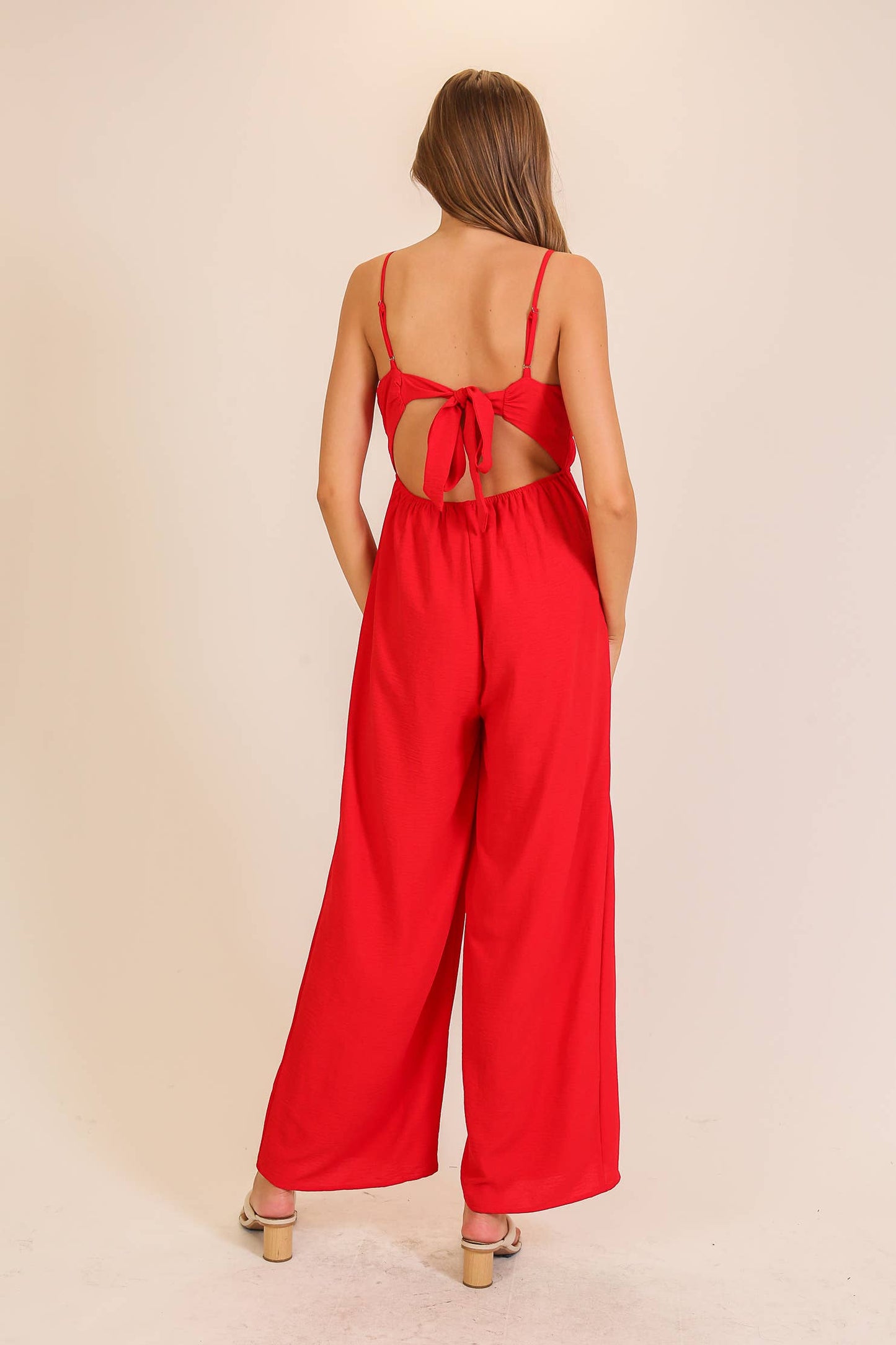 Airflow Tie-Back Wide Leg Jumpsuit | R002