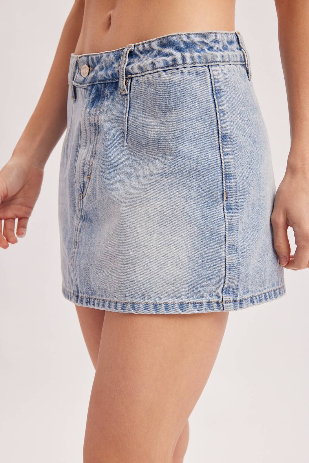 LOW RISE DENIM SKORT | F004