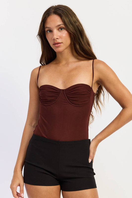 MESH BALCONETTE BODYSUIT | B061