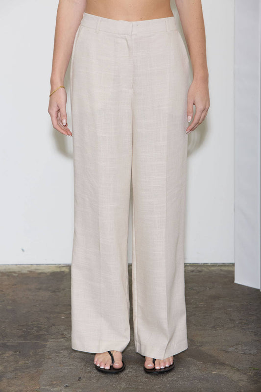 STRAIGHT LEG LINEN PANTS | P011