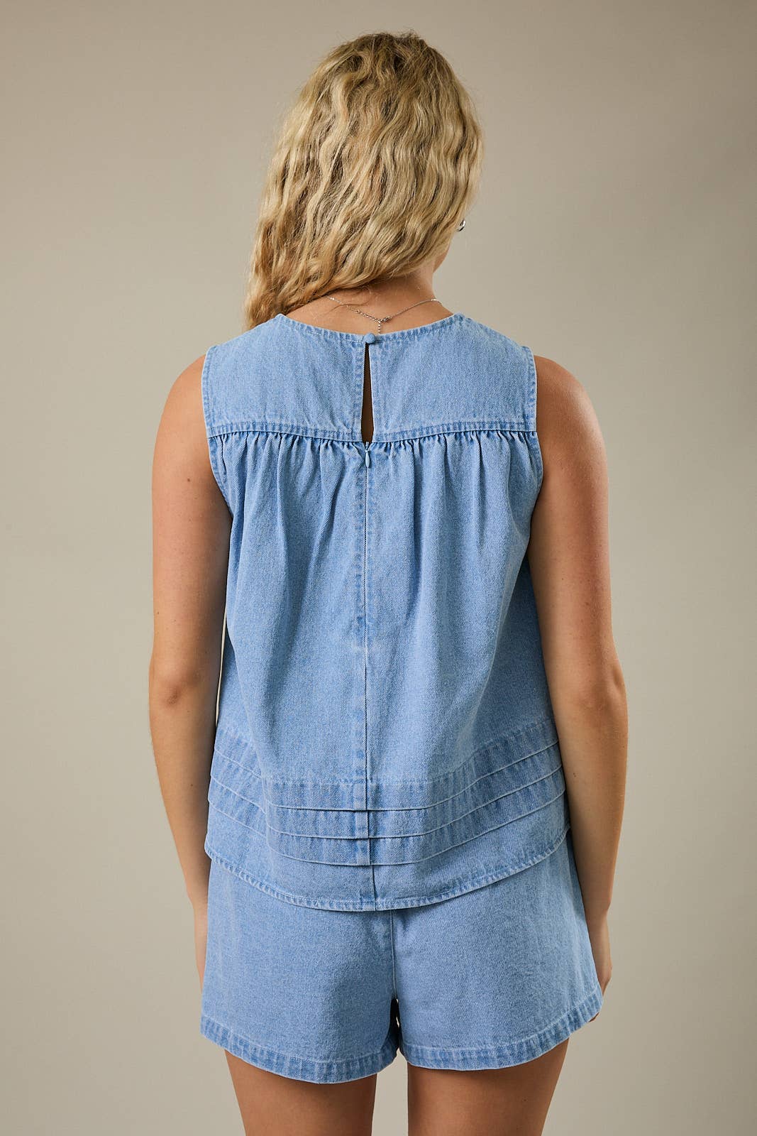 FLARE DENIM TOP | B023