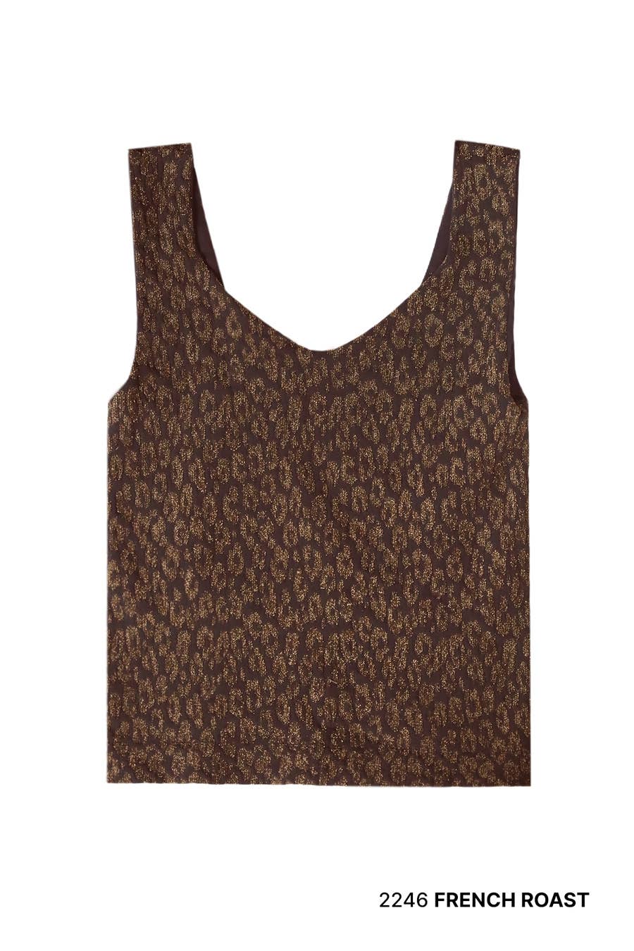 Lurex Leopard Tank Top | B037